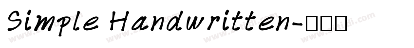 Simple Handwritten字体转换